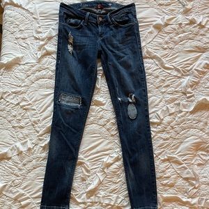 Low-Rise, Distressed Skinny Jeans, brand: Sold Denim Lab, size 26